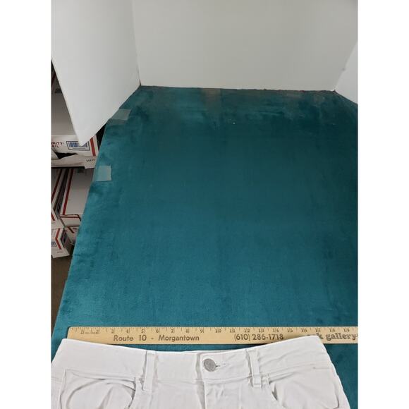 American Eagle Jeans Size 12 Womens White Denim Stretch Pants Mid Rise Jegging - Picture 9 of 13